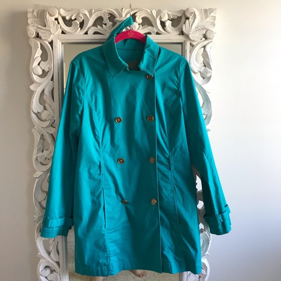 Michael kors teal coat Clearance
